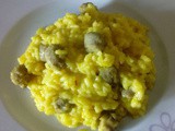 Risotto mele e salsiccia