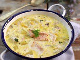 Zuppa di trota affumicata
