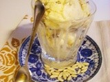 Il mio gelato con briciole caramellate, pinoli e uva passa per l’mtc