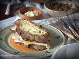 Panino  Mondosnello  con pollo al forno, pane di Matera Igp, Asiago Dop e cime di rapa