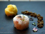 “Vietato Vietare” ovvero tartare di rana pescatrice, crumble di farina di canapa, sorbetto agli agrumi ed i loro mieli