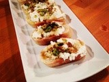 Crostini with Homemade Ricotta, Honey and Rosemary Pistachios