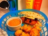 Memorial Day bbq- Italian Sausage and Peppers Burgers with Zucchini and Eggplant Chips