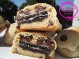 Cookies aux pépites de chocolat farcis aux Oreo / Oreo stuffed chocolate chip cookies