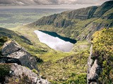 Hiking Coumshingaun Lough in County Waterford, Ireland