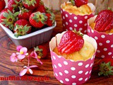 Muffin con yogurt e fragole