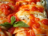 Rotolo di pasta con ricotta e basilico