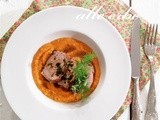 Filet mignon alle erbe, su crema di zucca