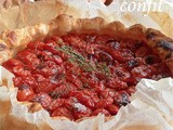 Torta salata di pomodorini confit