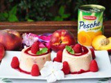 Bavarese alle pesche e lamponi