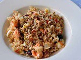 Carnaroli integrale Riserva San Massimo con crostacei e tonno