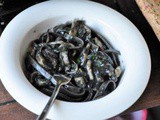 Fettuccine al nero di seppia con seppie al nero