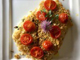 Filetti di rombolino in crosta di cous cous alle erbe aromatiche