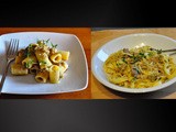 Mezze maniche o tagliatelle al ragù di coniglio con porcini