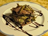 Millefoglie di Filetto Scottato con Carciofi Caramellati con ristretto di Aceto Balsamico – Chef Tano Simonato