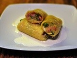 Paccheri ripieni di piselli, patate e fiordilatte