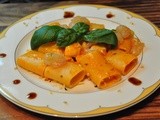 Paccheri Rummo con Peperoni Peperlizia e bocconcini di rombolino