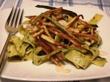 Pappardelle di Campofilone con pesto di mandorle e basilico