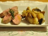 Petto d’anatra, patate e funghi cardoncelli