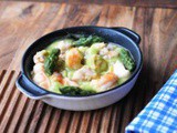 Punte d’asparagi con nasello e mazzancolle