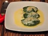 Quenelles ricotta e spinaci con salsa al gorgonzola dolce