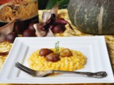 Risotto alla zucca con castagne caramellate