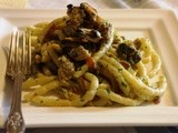 Sagne ritorte al limone e pepe con frutti di mare e bottarga