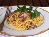 Spaghetti con prosciutto toscano profumati al limone