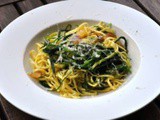 Tajerin piemontesi con agretti, guanciale e Pecorino Romano dop