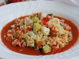 Cous cous allo zenzero e lime su salsa fredda alla mediterranea per #GalleriadelsaporeCirio