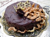 Čokoladna šifon torta sa slanom karamel kremom :: Chocolate chiffon cake with salted caramel cream