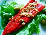 Crvena rog paprika punjena sirom :: Red horn peppers stuffed with cheese