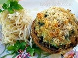 Punjeni šampinjoni i kineski rezanci :: Stuffed mushrooms and Chow Mein noodles