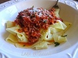 Svježe fettucine s umakom Bolognese :: Fresh fettucine with sauce Bolognese