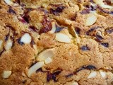 Blackcurrant and almond traybake - gluten free