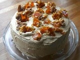 Coffee, cardamon and walnut cake - gluten free