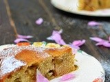 Gluten free rhubarb and rose cake