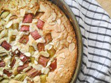 Rhubarb and Almond Cake