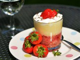 Strawberry honey and lavender trifles, serendipity in a glass