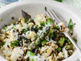 Asparagus quinoa risotto