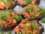 Aubergine mini pizzas