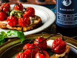 Cherry tomato bruschetta with balsamic