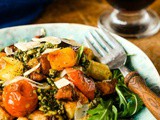 Chickpea gnocchi with tomatoes and pesto