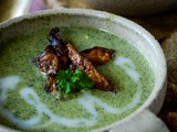 Cream Of Nettle Soup With Potato Skin Crisps