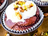 Double Chocolate Muffins With Candied Pistachios