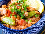 Easy fish and chorizo risotto