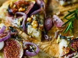 Fig And Prosciutto Pizza Bianca With Blue Cheese And Walnuts