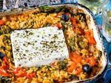 Greek Baked Feta With Orzo Pasta