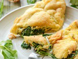 Kale and spinach souffle omelette