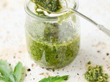 Lovage and walnut pesto